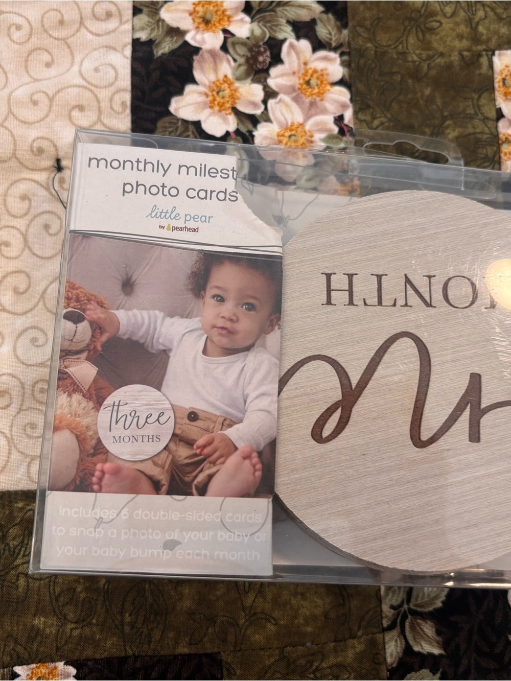 Monthly Milestone Photo Cards – Neutral Beige